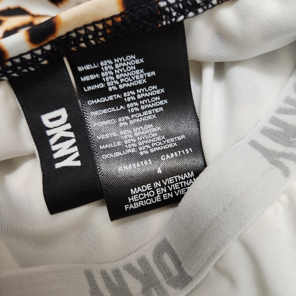 🆕️⬇️🎉HOST PICK🎉 DKNY Animal-Print Mesh-Stripe One-Piece Swimsuit - Picture 7 of 10